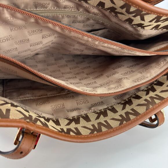 Michael Kors MK Signature Tote Shoulder Handbag Purse - Picture 10 of 14